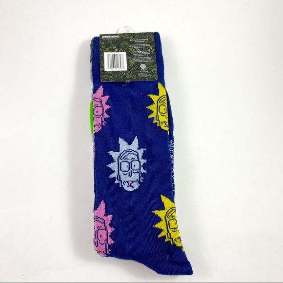 Mens CN Adult Swim Rick and Morty Crew Socks 6-12 - Picture 3 of 5
